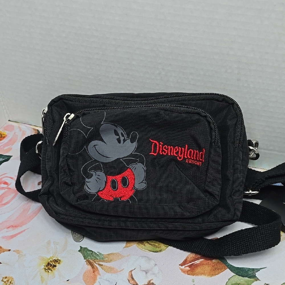 Womens Disney Mickey Mouse Red and Black Crossbody Bag with Adjustable Strap